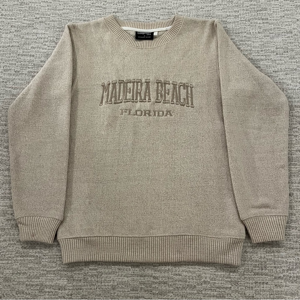 Cream Madeira Beach Cozy Crewneck